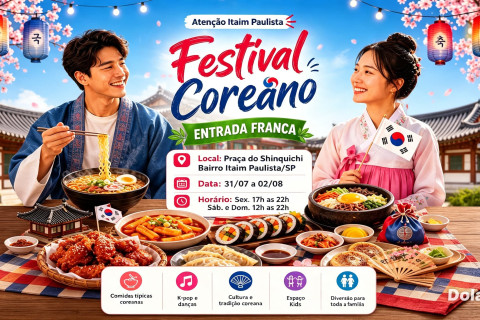 FESTIVAL COREANO LEVA GASTRONOMIA, MÚSICA E CULTURA AO ITAIM PAULISTA